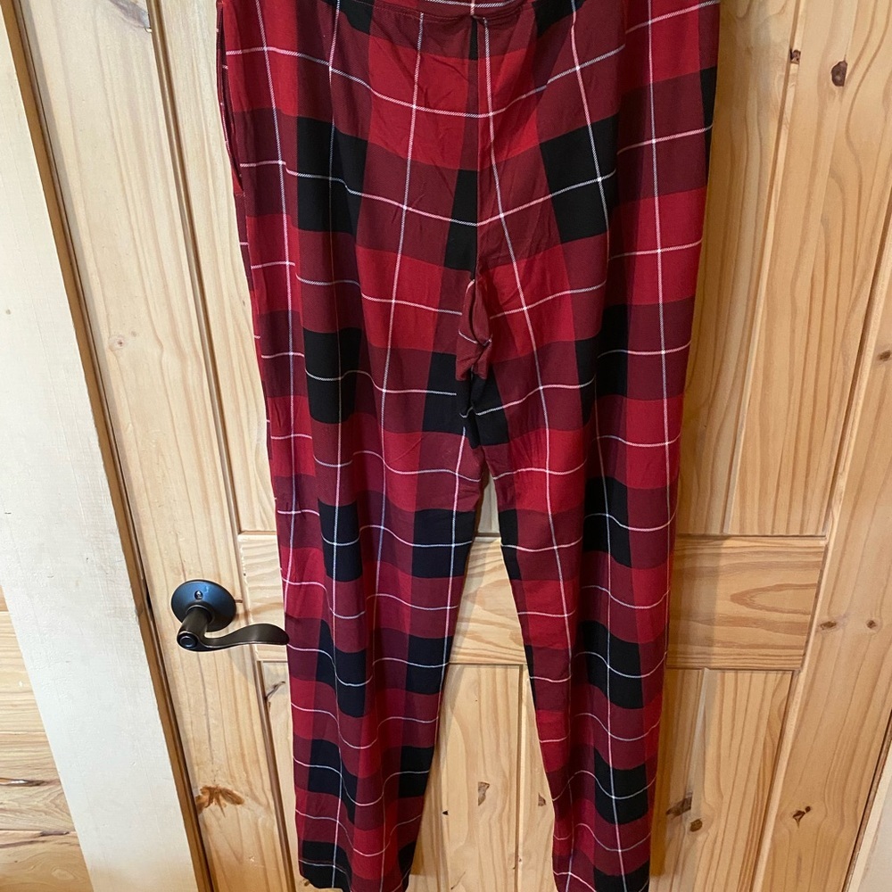 Red and Black Plaid Pants - Picture 4 of 4
